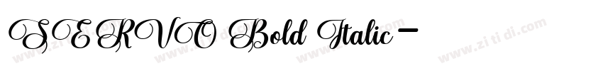 SERVO Bold Italic字体转换